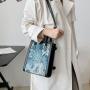Customized Printed Purse Luxury Hand Bags Shoulder Basket Tote Handbag
