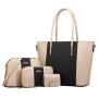2023 New European And American Fashion Casual Women's Bag Trend Color Matching Four Piece Handbag Large Capacity Shoulder Bag