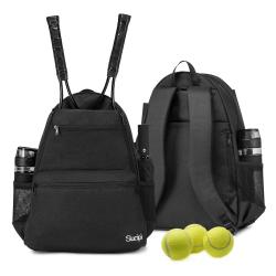 Sucipi Professional Tennis Backpack for Men and Women Racket Bags Holds 2 Rackets with Ventilated Shoe Compartment Tennis Bag