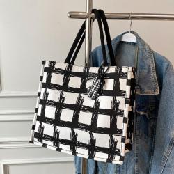 Senior Sense Large Capacity All-In-One Shoulder Bag New Fashion Canvas Bag College Class Handbag