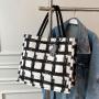 Senior Sense Large Capacity All-In-One Shoulder Bag New Fashion Canvas Bag College Class Handbag