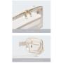 Custom Stadium Approved Women Men Tpu PVC Fanny Pack Crossbody Pouch Waist Bag 1L Clear Belt Bag with Metal Logo