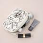 Factory wholesale leather makeup bag zipper cosmetic bag print logo women cosmetic bag