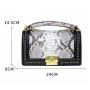 Custom Luxury Real Genuine Snake Skin Leather Lady Women Designer Shoulder Crossbody Flap Bag Purse Luxury Handbags For  Women