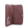 RFID Long Tri-fold Purses Credit Card Holder Case genuine leather Women Wallets