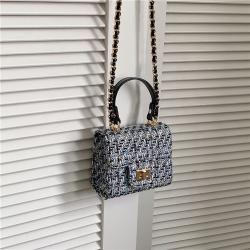 Wholesale Designer Handbags Shoulder Chain Polyester Handbag Korean Mini Bag Luxury Messenger Plaid Mini Bag