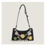 Custom designer famous ladies Pu leather handbags crossbody bags women hand bags with flowers and chains