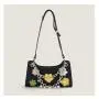 Custom designer famous ladies Pu leather handbags crossbody bags women hand bags with flowers and chains