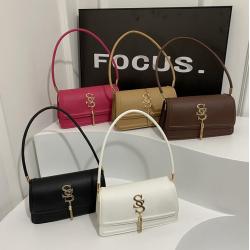 Personalized simple high texture Korean style armpit bag women's bag 2024 summer new stitching shoulder bag woman handbag