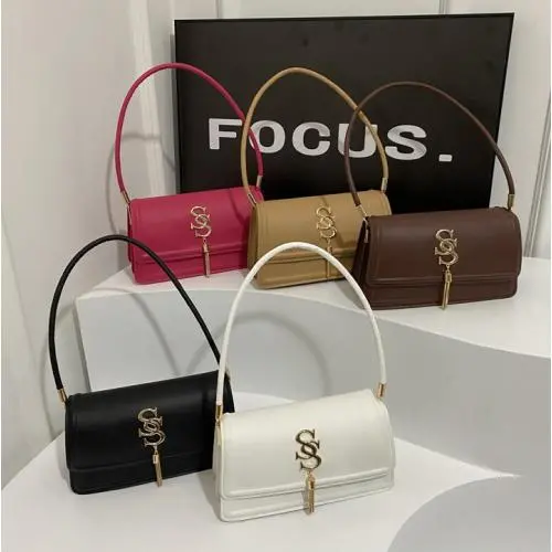 Personalized simple high texture Korean style armpit bag women's bag 2024 summer new stitching shoulder bag woman handbag