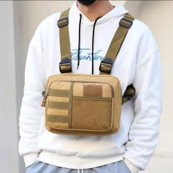 WTB039 Wholesale Outdoor Camouflage Men Tactical Vest Chest Bags Lightweight Chest Bags For Men Multifunction Sport Chest Bag