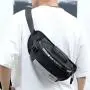Fashion Reflective Nylon Crossbody Cashier Chest Bag Men Large Capacity Waist Bag