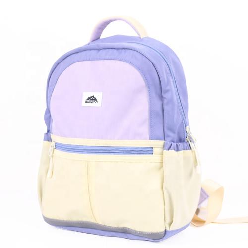 CHANGRONG Custom high quality Casual colorblock school bag for kids backpack
