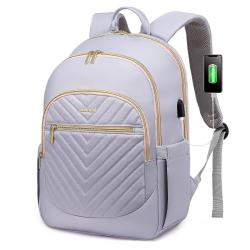 LOVEVOOK 2023 new quilted backpack bags for women men fashion 15.6 17.3in large travel daily school work custom laptop backpacks