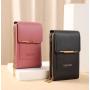 CLA001 Women's Messenger Bags Touch Screen Mobile Phone Bag Small Crossbody Shoulder Bag Zipper Card Holder Leather Wallets