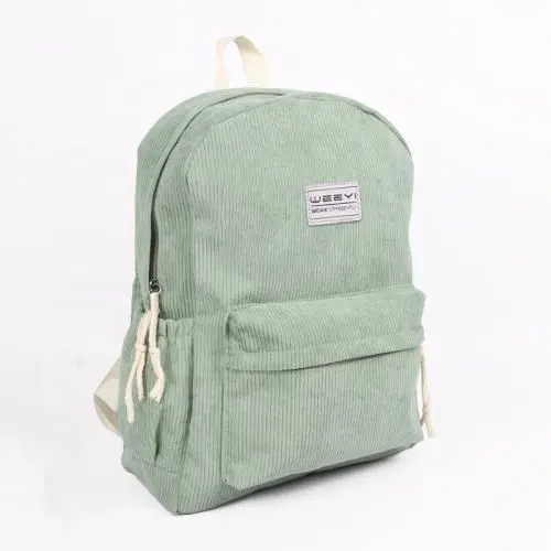 CHANGRONG Custom 15.6 Inch Travel Sports Corduroy backpack school bags
