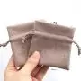 Custom Logo Printed Jewelry Drawstring Bag Mini Microfiber Gift Packaging Dust Earring Jewelry Pouch