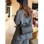 Genuine leather new versatile and fashionable top layer cowhide single shoulder crossbody bag