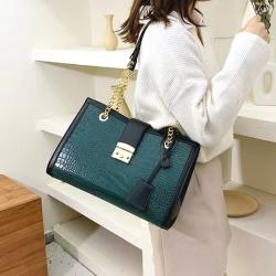 2024 Minissimi Wholesale Alligator Pattern Purses and Handbags Women's Tote Bags Sling Bags with Chain Decoration