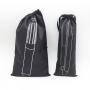 Custom Logo Printed Black Drawstring Non Woven Razor Comb Hair Stick Hair Drier Packaging Bag Non Woven Dust Pouch