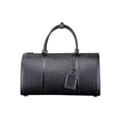 OEM ODM Custom Luxury Quality Trending Real Ostrich Skin Leather Women Men Casual Travel Gym Duffle Handbag Bags Manufacturers