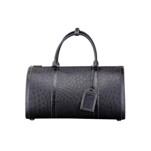 OEM ODM Custom Luxury Quality Trending Real Ostrich Skin Leather Women Men Casual Travel Gym Duffle Handbag Bags Manufacturers