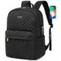 OEM Cute Quilted Travel Backpack Airline Approved Large  Work Business College Bag 15.6 17 inch Laptop Backpack Purse for Women