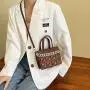 Niche Diamond Lattice Popular Woman's Handbag Retro Simple High Sense Fashion Small Square Bag Ins Large Capacity Shoulder Bags