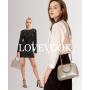 LOVEVOOK Fashion Shiny Patent Leather Handbags Crossbody Shoulder Bags Satchel Purses Top Handle Stylish Wedding Bags for Women