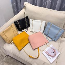 Factory Wholesale Candy Colour Medium Tote Handbag 2024 Ladies Shoulder Bag Korean Large Capacity Ladies Shopping Bag