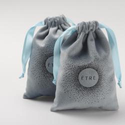 Custom Logo Printed Gift Velvet Pouch for Jewelry Packing  Luxury Drawstring Velvet Dust Bag