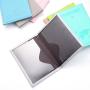 ZR633 Passport Bag PU Leather Frosting Clip ID Portable Bank Card Holder Daily Matching Solid Color Wallet Clip Outdoor Travel