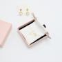 Hot Stamping Mini Faux Suede Necklace Bracelet Packaging Pouch Luxury Microfiber Drawstring Earring Jewelry Bag