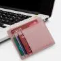 fashion rfid minimalist pu leather card holder wallet thin zipper keychain wallet card holder