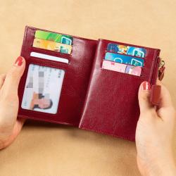 Women's Wallet Female Purses Vintage Card Holder Red Wallets Bright PU Leather Clutch Money Bag Pu Leather Wallet carteras para mujer