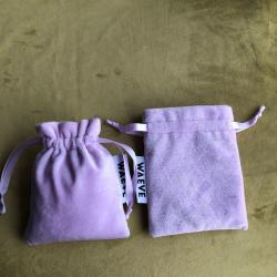 Custom Logo Printed Super Soft Velvet Bag With Satin Lining