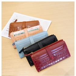 2023 New Stone Pattern Fashion Long Women's Purses Multi-Slot Zipper Large Capacity Pu Leather Wallet Hot-selling Handbags