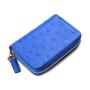Billeteras Luxury Designer Custom Genuine Ostrich Skin Leather Key Case Mini Card Package Business Small Zip Key Holder Wallet