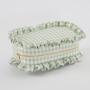 Custom Designer Low MOQ Zipper Eco Friendly Cotton Ruffle Gingham Coin Purses Cute Girls Bags For Children