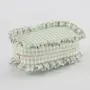 Custom Designer Low MOQ Zipper Eco Friendly Cotton Ruffle Gingham Coin Purses Cute Girls Bags For Children