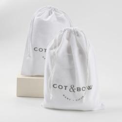 High Quality Brush Cotton Flannel Gift Drawstring Bag Muslin Cotton Packing Drawstring Dust Shoe Bag
