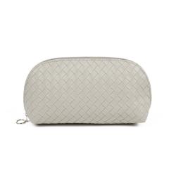 2024 Modern Zip Make Up Bag Luxury Shell Shape PU Leather Makeup Pouch Women Cosmetic Bags