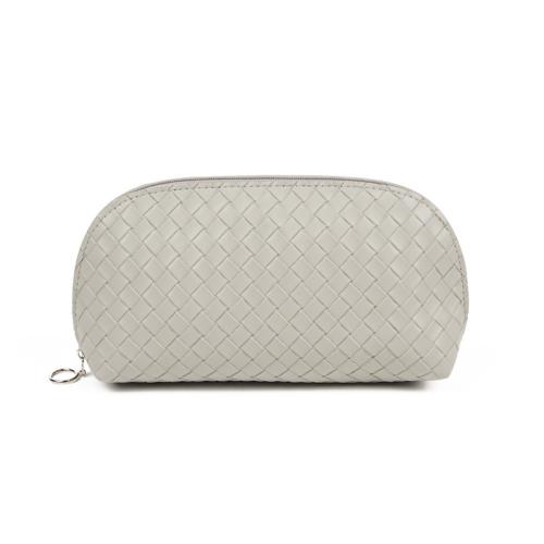 2024 Modern Zip Make Up Bag Luxury Shell Shape PU Leather Makeup Pouch Women Cosmetic Bags