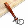Custom Genuine Leather Key Holder Popular Handmade Vintage Leather Key Chain Finger Smart Leather Car Holder Organizer