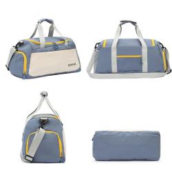 ZF014 New Customized Sports Handbag Travel Waterproof Shoulder Gym Bag Diagonal Cross Oxford Cloth Polyester Luggage Bag