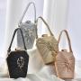 glitter rhinestone shoulder bag Fashion Women Rhinestone Metal Handle Luxury Ladies Diamond Evening Clutch Purse
