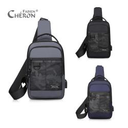 Personalized Ecofriendly Sling Bag Many Pockets Usb Port Cross Body Chest Bag For Man In Big Size
