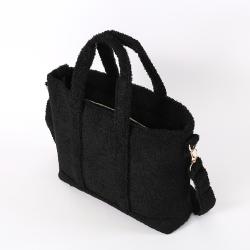 Women Fluffy Purse for Autumn and Winter Fluffy Tote Bag Long Strap Furry Tote Bag Large Cute Plush Bag