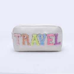 RTS New Arrivals  Best Gift Women Waterproof  Travel Custom Make Up Bag Toiletries Pouch Cosmetic Nylon Pouches