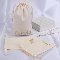 Custom Logo Printing Cotton Linen Gift Comb Cosmetic Drawstring Bag Organic Packaging Cotton Makeup Jewelry Pouch